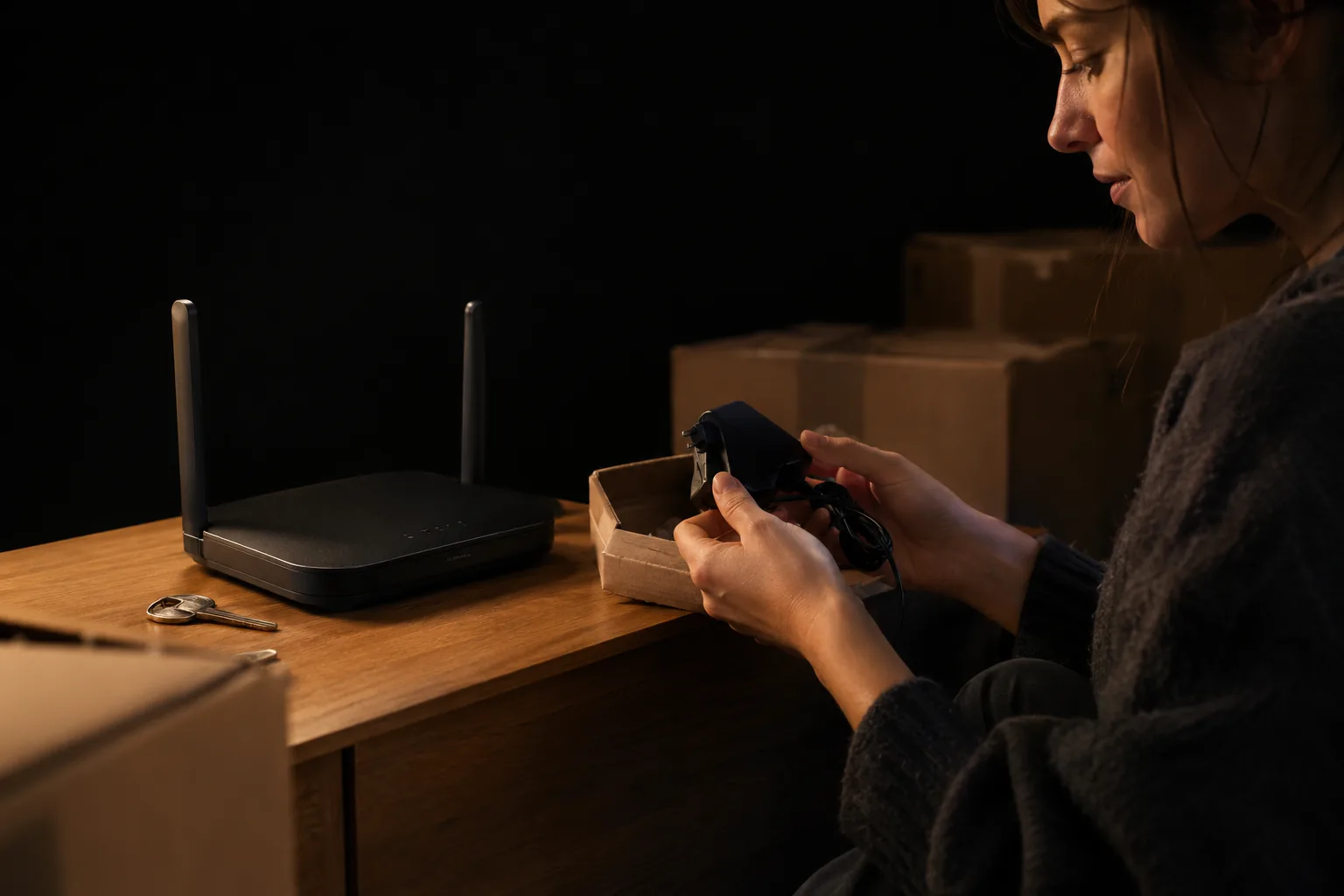 Router für den Internetanschluss in der neuen Wohnung.